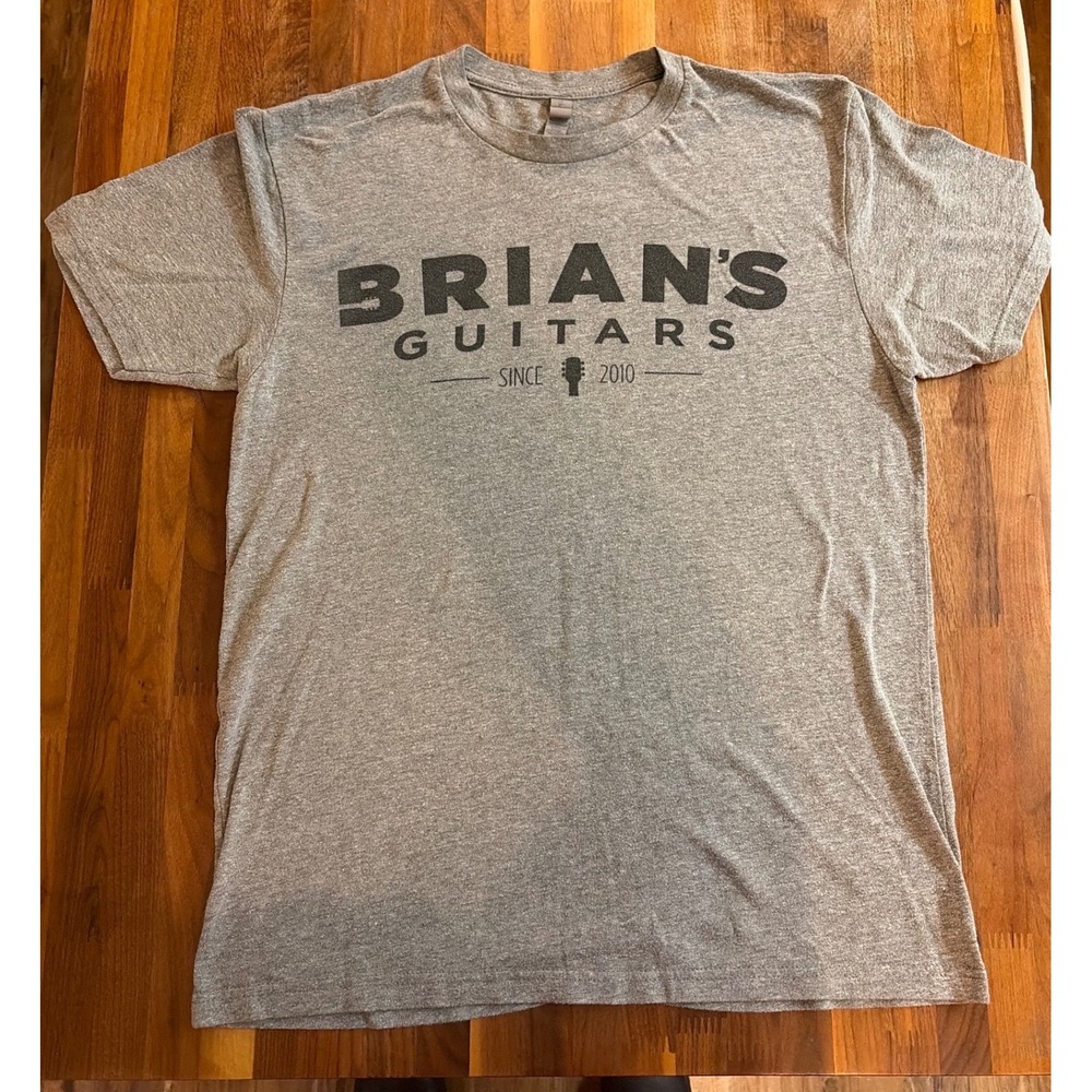 Brians Guitars Graphic T-Shirt Mens Medium Gray Next Level Tri-Blend Tee